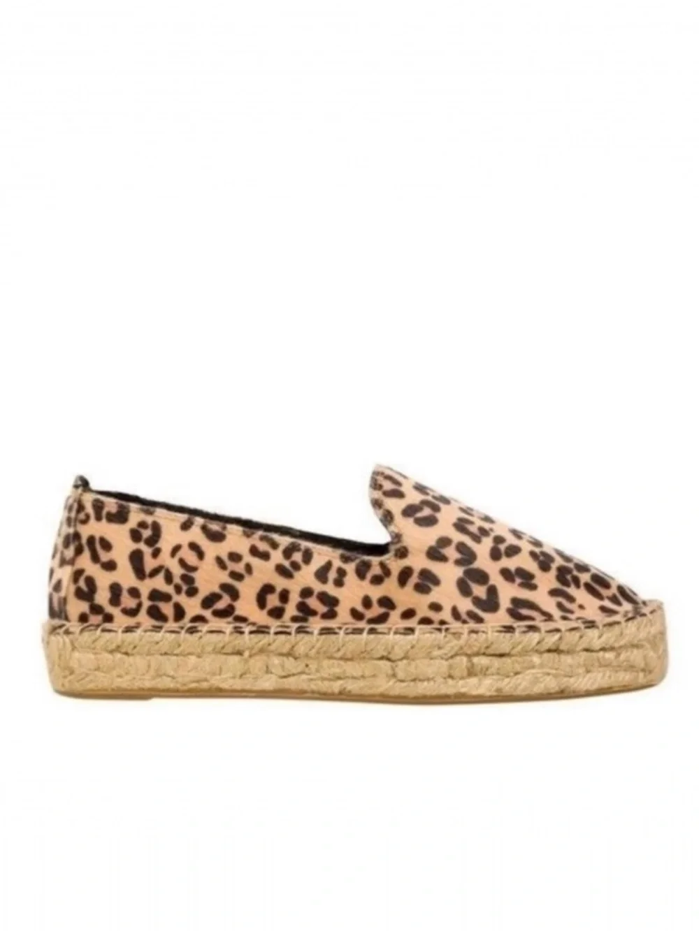 Billabong Faux Fur Leopard Print Espadrilles Size 7